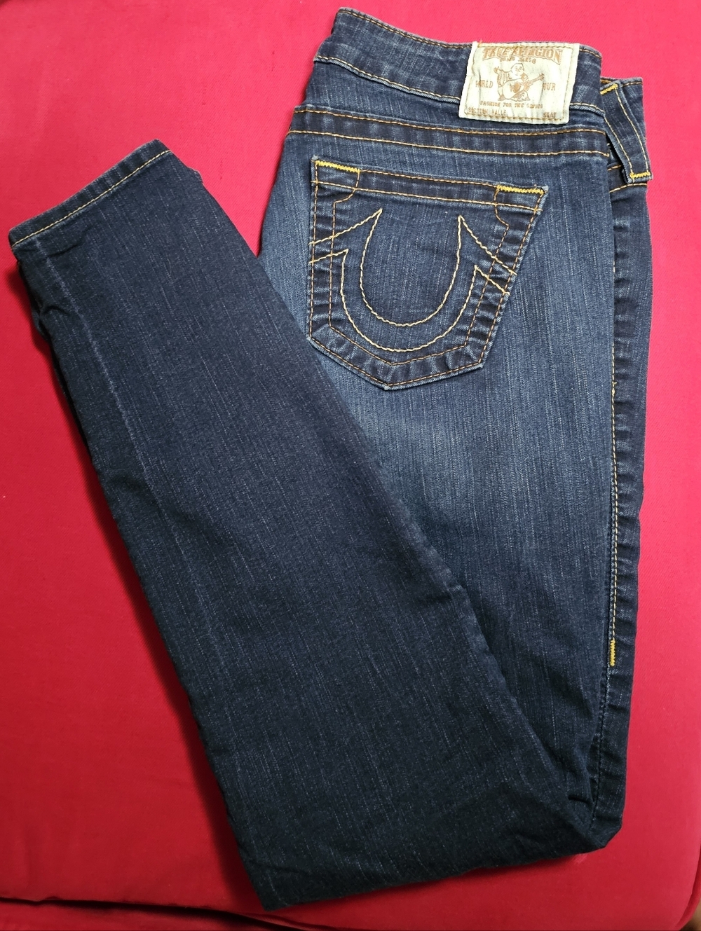 True Religion "Halle" Women's Skinny Jeans Dark Blue Size 32